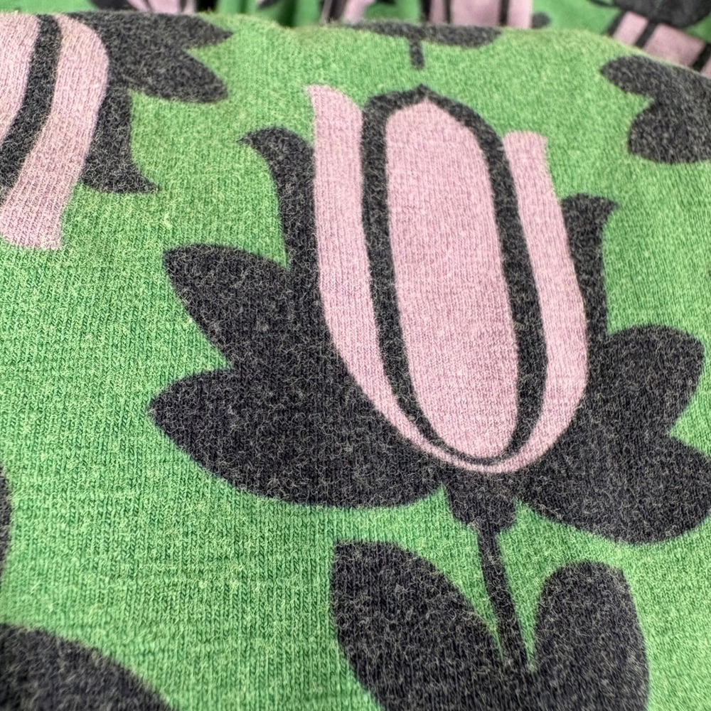 Boden Dress Size 6 Cotton Jersey Green Purple Floral Empire Waist Casual Travel - Picture 8 of 8